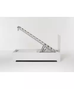 LETTO SINGOLO CONTENITORE CON PIEDINI "HI BOX" BIANCO 90X190 CM